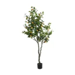 GloboStar® Artificial Garden ORANGE TREE 21110 Τεχνητό Διακοσμητικό Δέντρο Πορτοκαλιά Μ110 x Π80 x Υ200cm