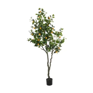GloboStar® Artificial Garden ORANGE TREE 21110 Τεχνητό Διακοσμητικό Δέντρο Πορτοκαλιά Μ110 x Π80 x Υ200cm