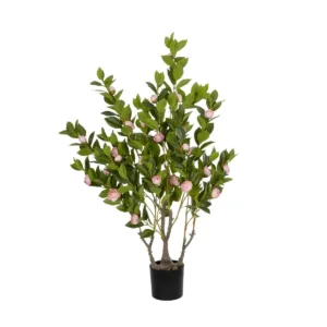 GloboStar® Artificial Garden CAMELIA 21115 Τεχνητό Διακοσμητικό Δέντρο Καμέλια Μ50 x Π30 x Υ90cm