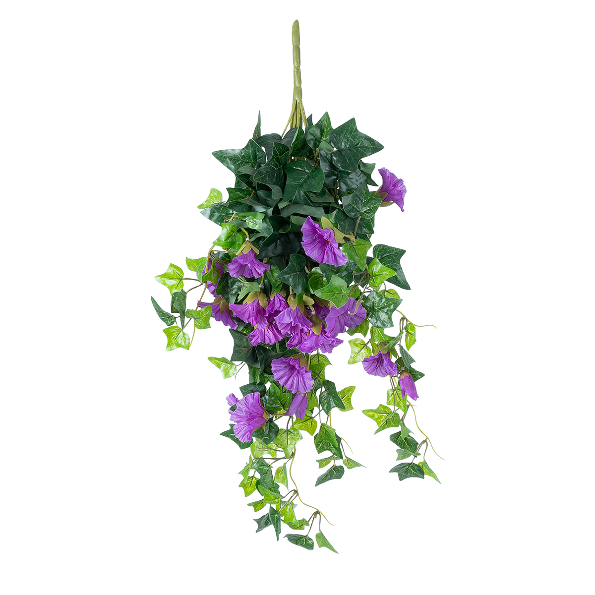 GloboStar® Artificial Garden MORNING GLORY HANGIN PLANT 21132 Τεχνητό Διακοσμητικό Κρεμαστό Κλαδί Ορτανσίας Y65cm
