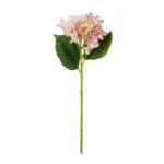 GloboStar® Artificial Garden PINK HYDRANGEA BRANCH 21144 Τεχνητό Διακοσμητικό Κλαδί Ροζ Ορτανσία Y47cm