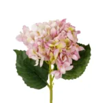 GloboStar® Artificial Garden PINK HYDRANGEA BRANCH 21144 Τεχνητό Διακοσμητικό Κλαδί Ροζ Ορτανσία Y47cm - Image 2