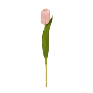 GloboStar® Artificial Garden PINK TULIP BRANCH 21200 Τεχνητό Διακοσμητικό Κλαδί Ροζ Τουλίπα Y37cm