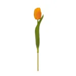 GloboStar® Artificial Garden ORANGE TULIP BRANCH 21202 Τεχνητό Διακοσμητικό Κλαδί Πορτοκαλί Τουλίπα Y37cm