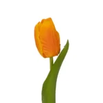 GloboStar® Artificial Garden ORANGE TULIP BRANCH 21202 Τεχνητό Διακοσμητικό Κλαδί Πορτοκαλί Τουλίπα Y37cm - Image 2