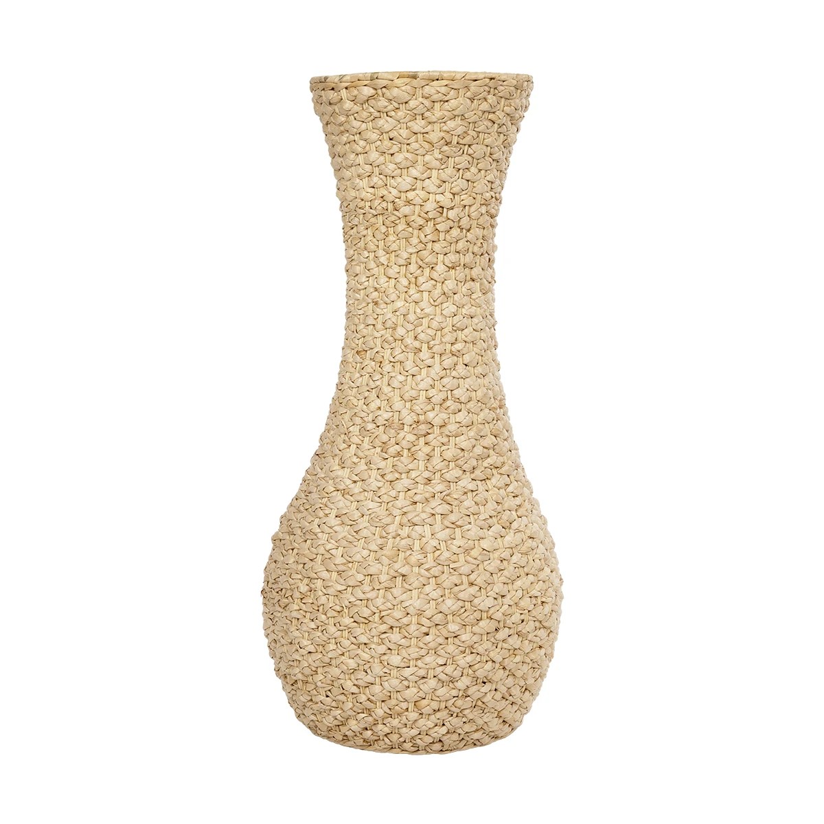 GloboStar® Artificial Garden SANDIAGO 21233 Διακοσμητικό Πλεκτό Καλάθι - Κασπώ Γλάστρα - Flower Pot Μπεζ Π30 x M30 x Υ60cm - Image 3