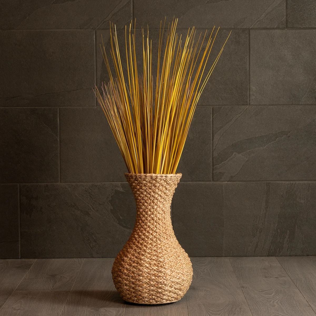 GloboStar® Artificial Garden SANDIAGO 21234 Διακοσμητικό Πλεκτό Καλάθι - Κασπώ Γλάστρα - Flower Pot Μπεζ Π25 x M25 x x Υ40cm - Image 6