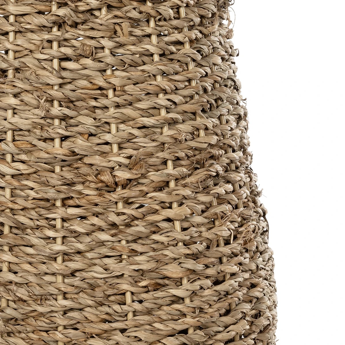 GloboStar® Artificial Garden PANAMA 21241 Διακοσμητικό Πλεκτό Καλάθι - Κασπώ Γλάστρα - Flower Pot Μπεζ Μ20 x Π20 x Υ40cm - Image 4