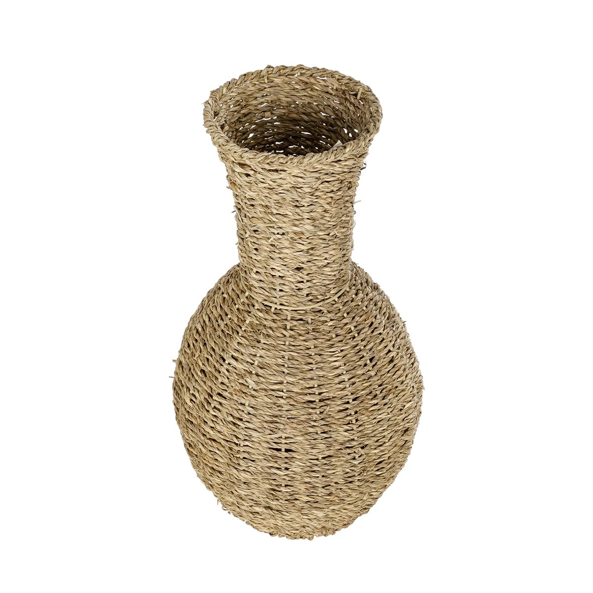 GloboStar® Artificial Garden MAUI 21242 Διακοσμητικό Πλεκτό Καλάθι - Κασπώ Γλάστρα - Flower Pot Μπεζ Π22 x M22 x Υ40cm - Image 2