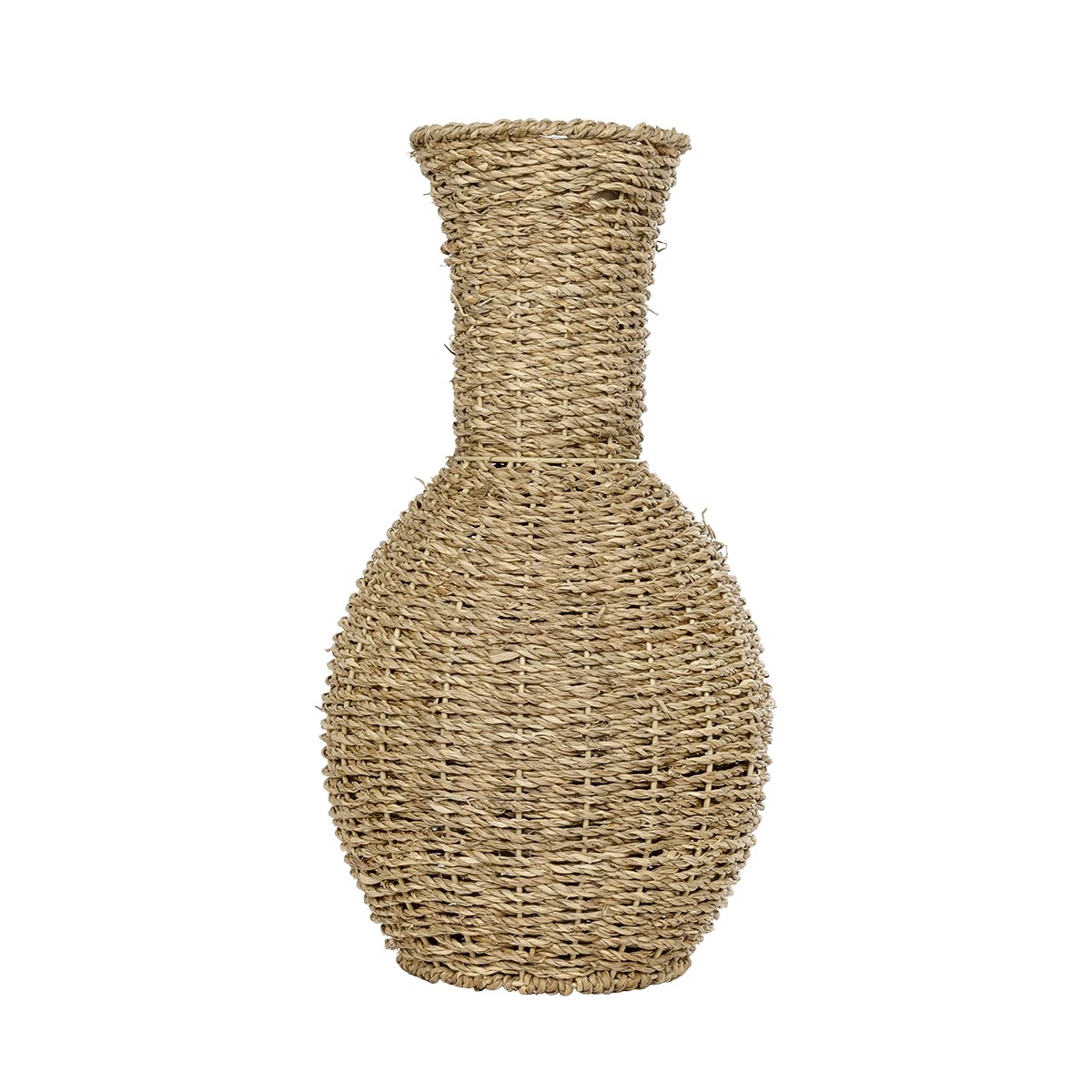 GloboStar® Artificial Garden MAUI 21242 Διακοσμητικό Πλεκτό Καλάθι - Κασπώ Γλάστρα - Flower Pot Μπεζ Π22 x M22 x Υ40cm - Image 3