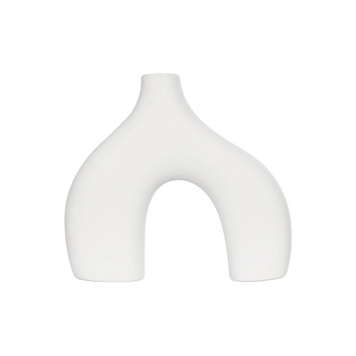 GloboStar® Artificial Garden TOLEDO 21251 Διακοσμητικό Κεραμικό Βάζo Λευκό Π27 x Μ6 x Υ24 cm - Image 3