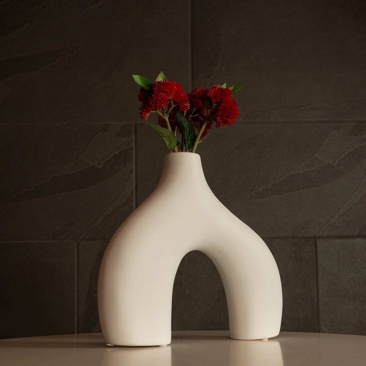 GloboStar® Artificial Garden TOLEDO 21251 Διακοσμητικό Κεραμικό Βάζo Λευκό Π27 x Μ6 x Υ24 cm - Image 6