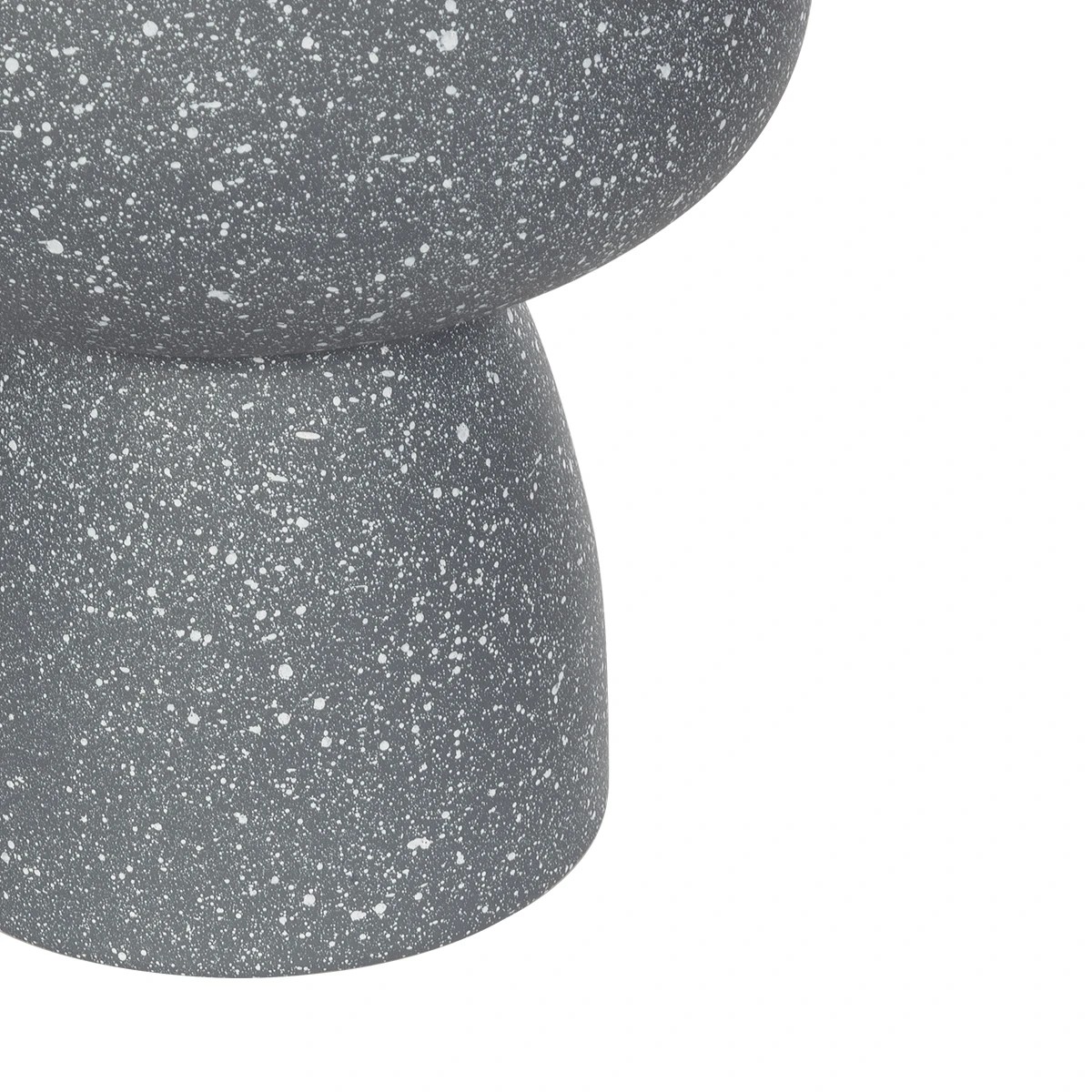 GloboStar® Artificial Garden SAMUI 21271 Διακοσμητικό Κεραμικό Βάζo Γκρι Π16 x Μ16 x Υ20cm - Image 4