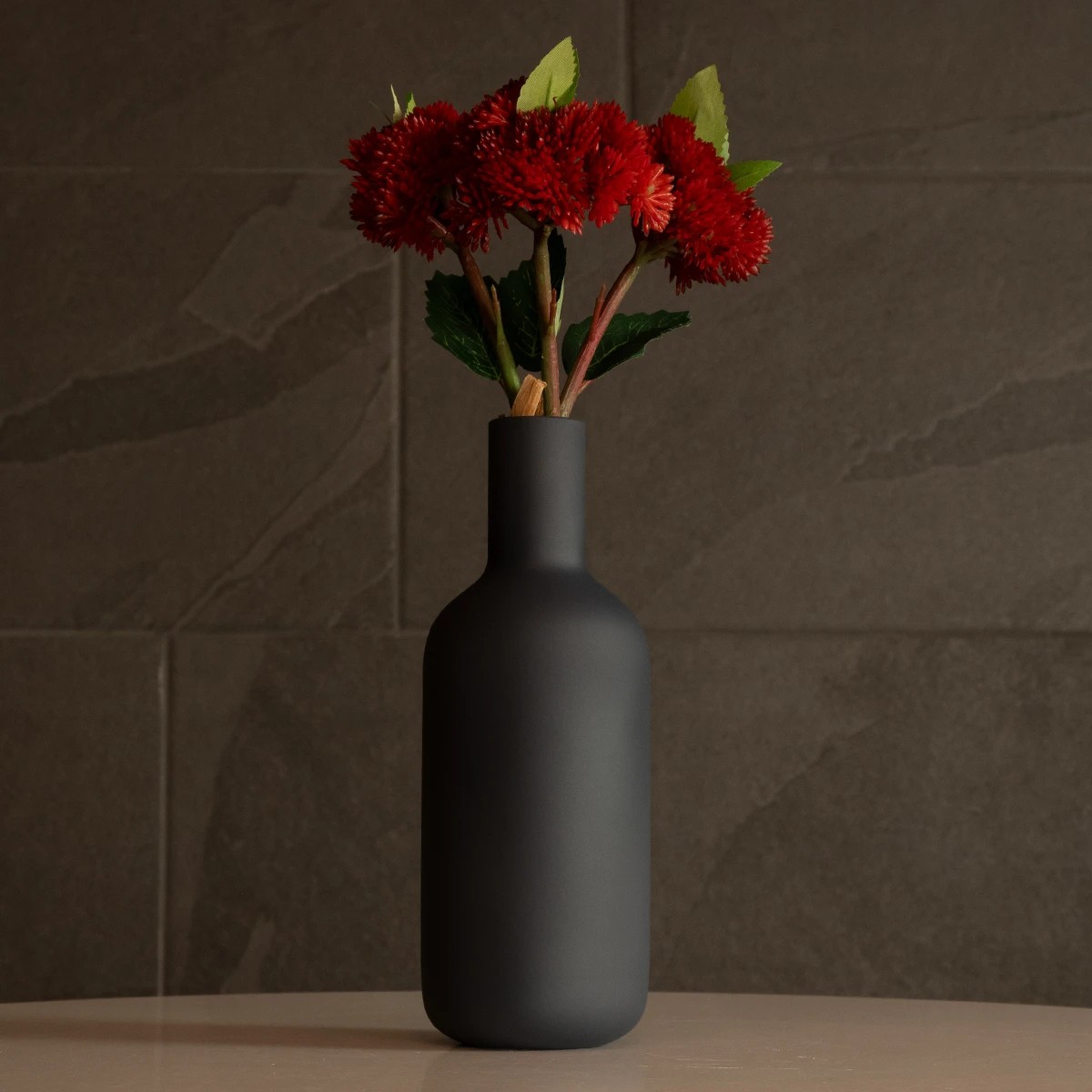 GloboStar® Artificial Garden MYSTIQUE 21275 Διακοσμητικό Κεραμικό Βάζo Γκρι Π7 x Μ7 x Υ20cm - Image 6