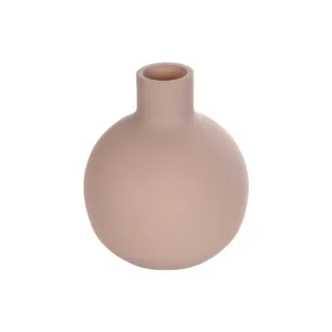 GloboStar® Artificial Garden OAHU 21277 Διακοσμητικό Κεραμικό Βάζo Ροζ Π10 x Μ10 x Υ12cm