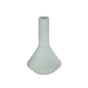 GloboStar® Artificial Garden TANAH 21282 Διακοσμητικό Κεραμικό Βάζo Γκρι Π13 x Μ13 x Υ20cm