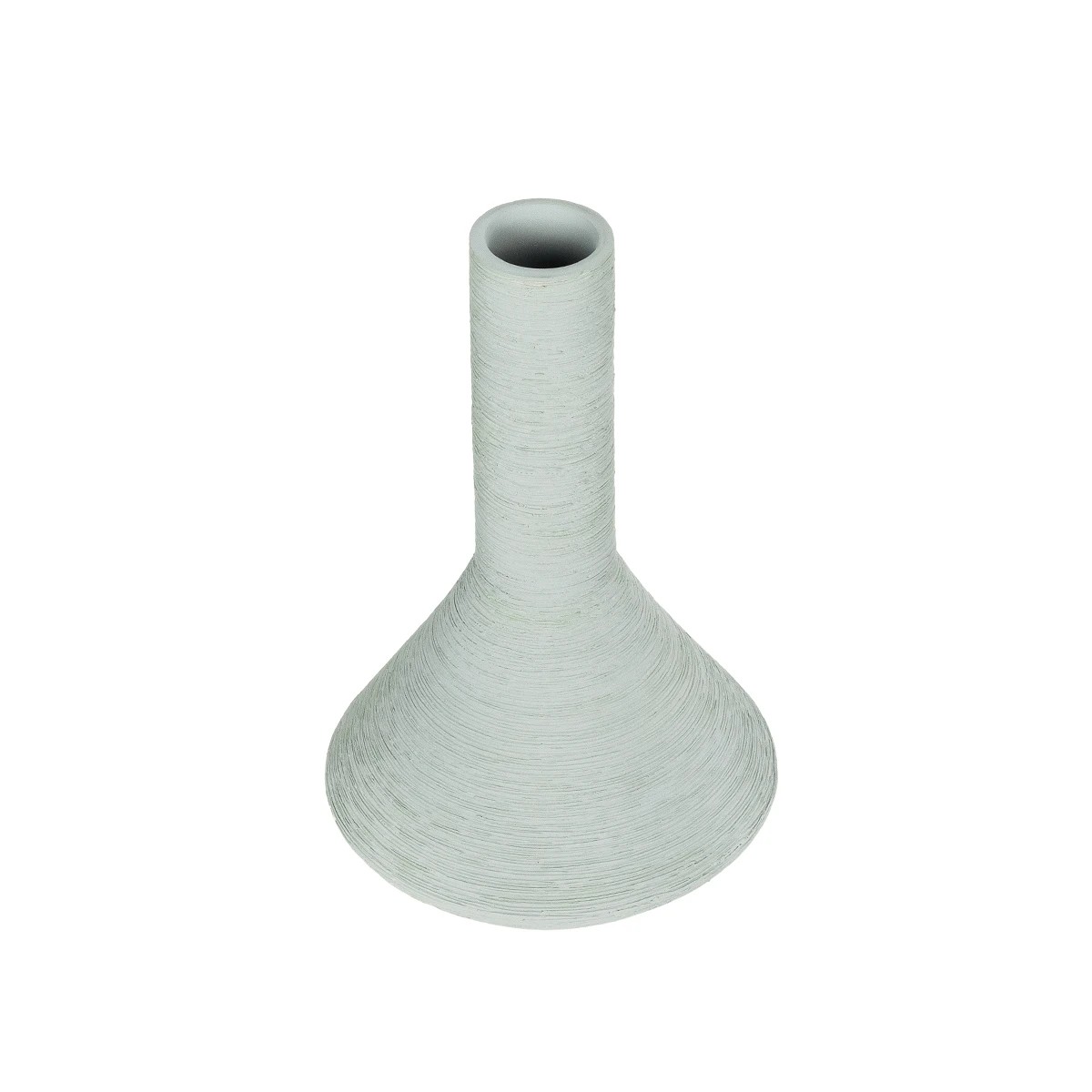 GloboStar® Artificial Garden TANAH 21282 Διακοσμητικό Κεραμικό Βάζo Γκρι Π13 x Μ13 x Υ20cm - Image 2