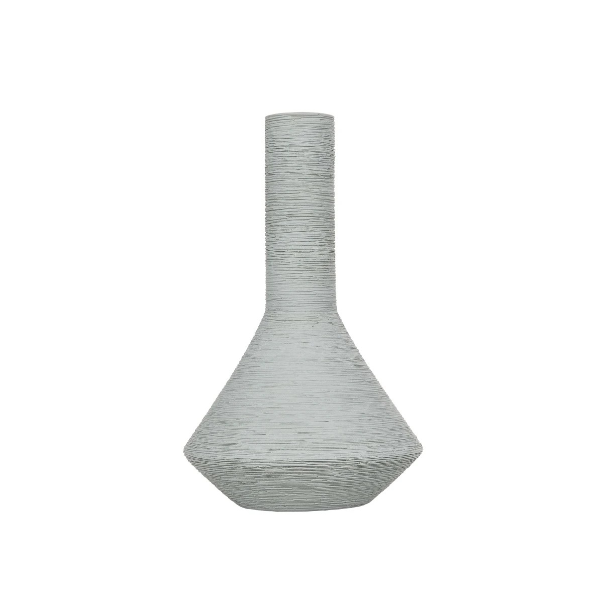 GloboStar® Artificial Garden TANAH 21282 Διακοσμητικό Κεραμικό Βάζo Γκρι Π13 x Μ13 x Υ20cm - Image 3