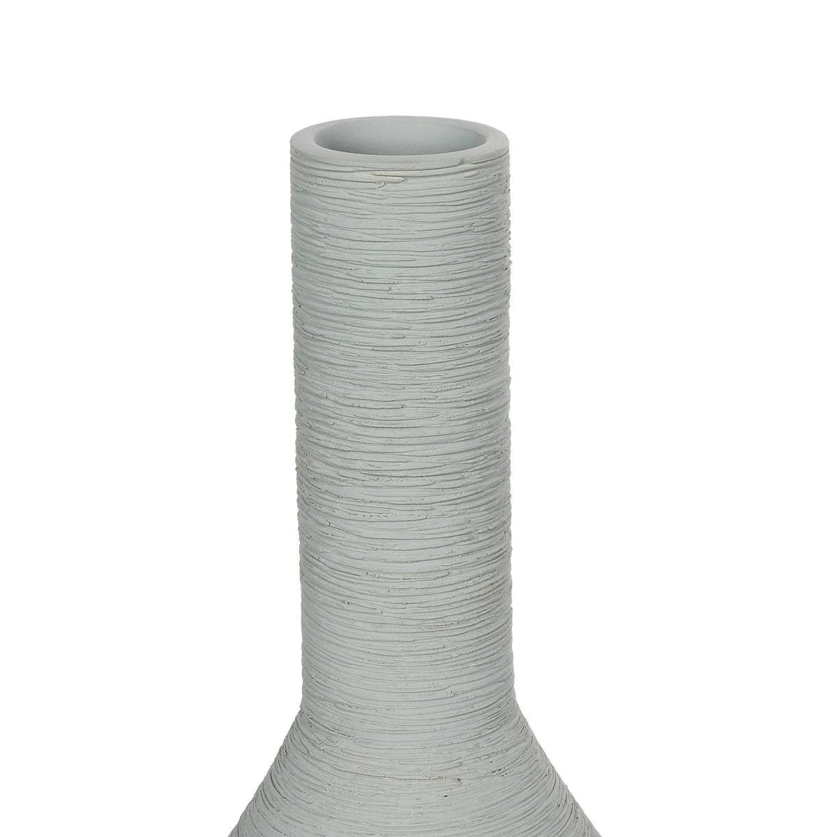 GloboStar® Artificial Garden TANAH 21282 Διακοσμητικό Κεραμικό Βάζo Γκρι Π13 x Μ13 x Υ20cm - Image 4