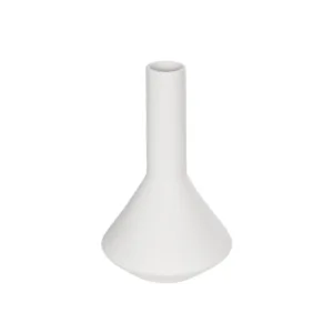 GloboStar® Artificial Garden ARMENINVILLE 21283 Διακοσμητικό Κεραμικό Βάζo Λευκό Π16 x Μ16 x Υ25cm