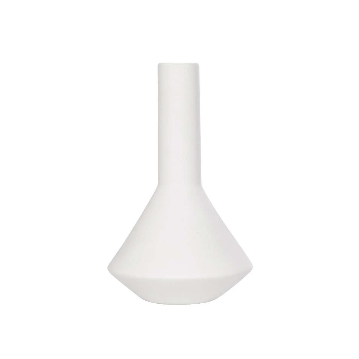 GloboStar® Artificial Garden ARMENINVILLE 21283 Διακοσμητικό Κεραμικό Βάζo Λευκό Π16 x Μ16 x Υ25cm - Image 3