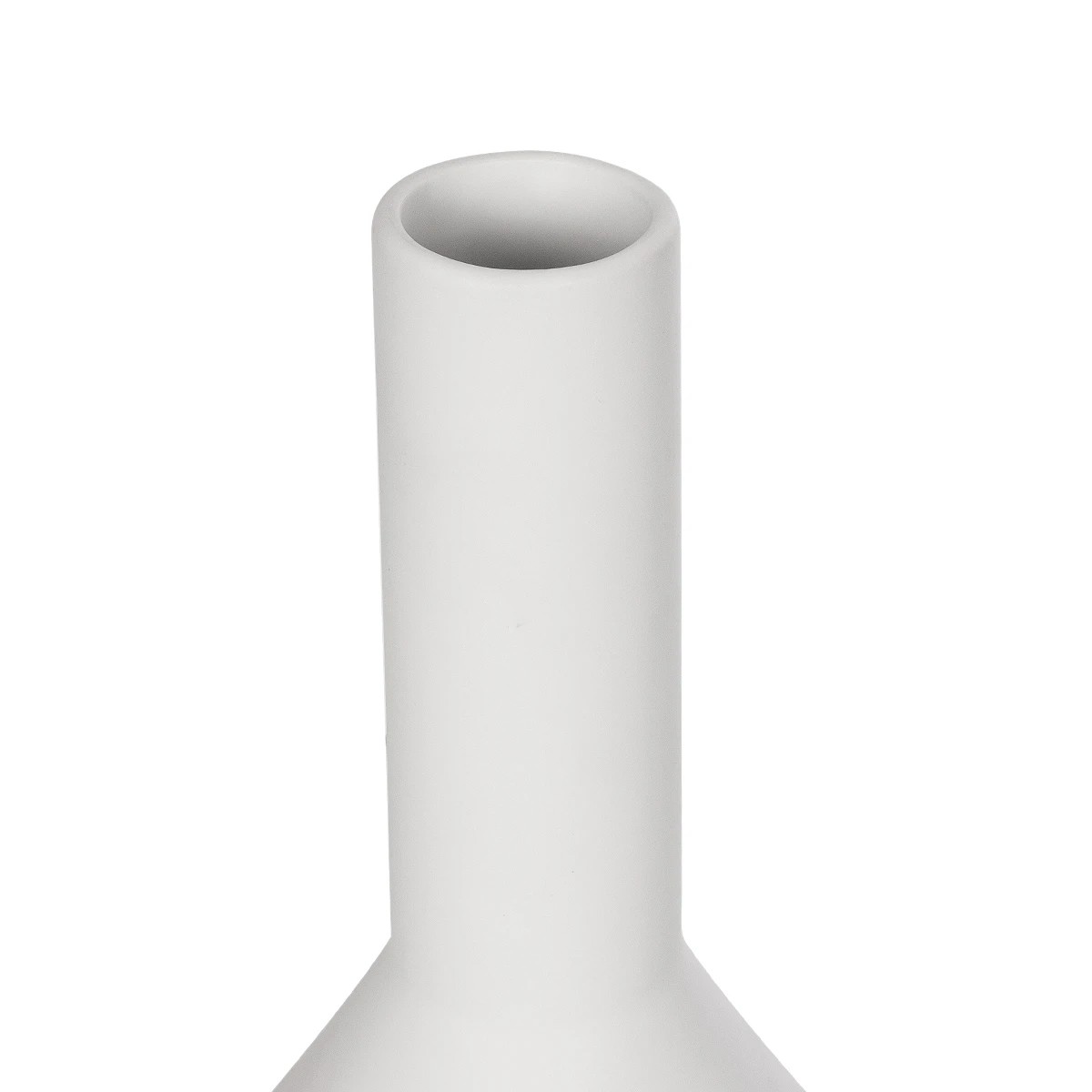 GloboStar® Artificial Garden ARMENINVILLE 21283 Διακοσμητικό Κεραμικό Βάζo Λευκό Π16 x Μ16 x Υ25cm - Image 4