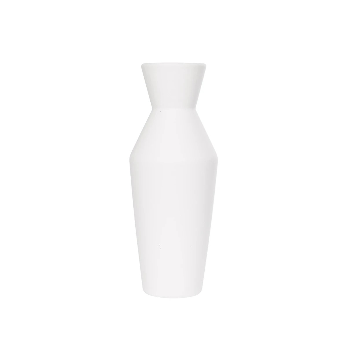 GloboStar® Artificial Garden MALVINA 21285 Διακοσμητικό Κεραμικό Βάζo Λευκό Π10 x Μ10 x Υ24cm - Image 3