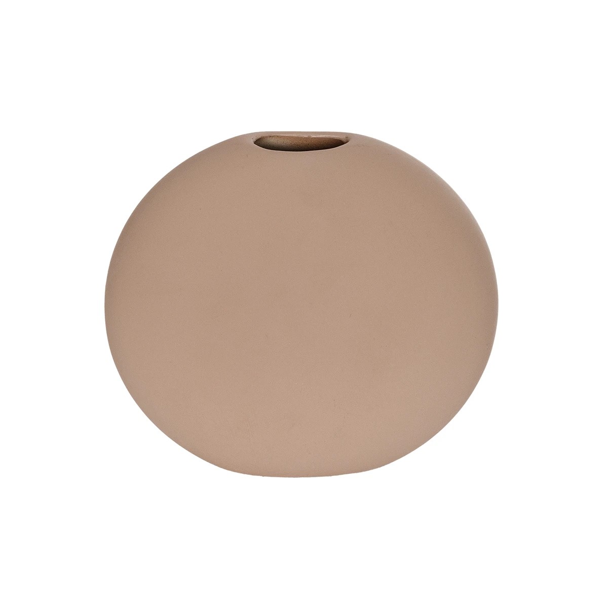 GloboStar® Artificial Garden LANZAROTE 21290 Διακοσμητικό Κεραμικό Βάζo Καφέ Π15 x Μ15 x Υ14cm