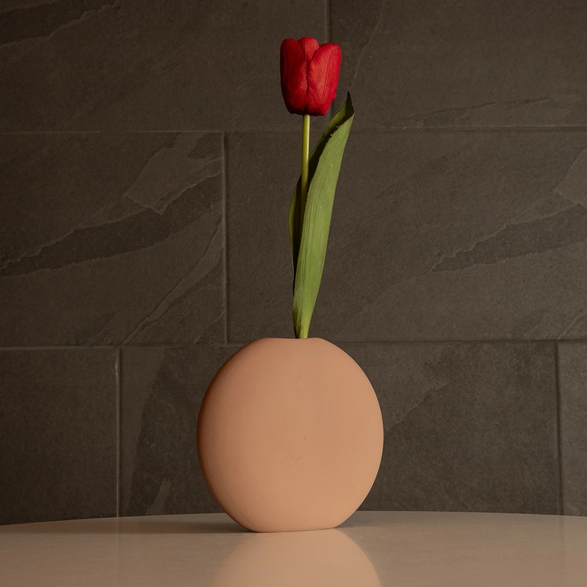 GloboStar® Artificial Garden LANZAROTE 21290 Διακοσμητικό Κεραμικό Βάζo Καφέ Π15 x Μ15 x Υ14cm - Image 6