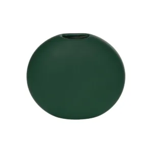 GloboStar® Artificial Garden MENORCA 21292 Διακοσμητικό Κεραμικό Βάζo Green Π15 x Μ15 x Υ14cm