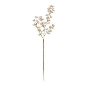 GloboStar® Artificial Garden PINK PEAR BLOSSOM BRANCH 21295 Τεχνητό Διακοσμητικό Κλαδί Αχλαδίας Ρόζ Y80cm