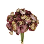 GloboStar® Artificial Garden PINK CAMELA BOUQUET 21299 Τεχνητό Διακοσμητικό Μπουκέτο Ρόζ Καμέλια Y37cm - Image 2