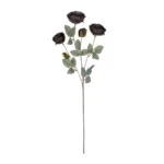 GloboStar® Artificial Garden PURPLE ROSE BRANCH 21301 Τεχνητό Διακοσμητικό Κλαδί Τριαντάφυλλα Μωβ Y60cm