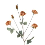 GloboStar® Artificial Garden SALMON ROSE BRANCH 21302 Τεχνητό Διακοσμητικό Κλαδί Τριαντάφυλλα Ροζ Y80cm - Image 2