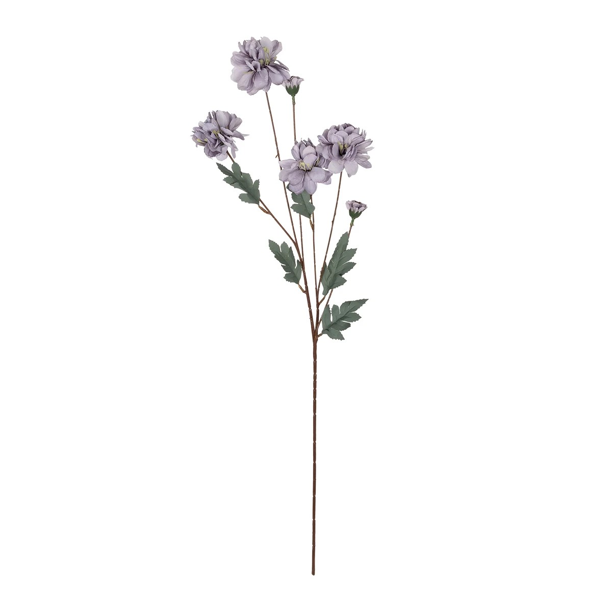 GloboStar® Artificial Garden PURPLE CHRYSANTHEMUM BRANCH 21303 Τεχνητό Διακοσμητικό Μωβ Κλαδί Χρυσάνθεμο Y83cm