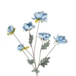 GloboStar® Artificial Garden SKY BLUE PAEONIA BRANCH 21306 Τεχνητό Διακοσμητικό Κλαδί Παιώνιας Μπλέ Y82cm - Image 2
