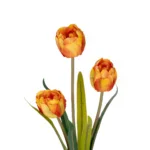 GloboStar® Artificial Garden ORANGE TULIP BRANCH 21308 Τεχνητό Διακοσμητικό Κλαδί Πορτοκαλί Τουλίπα Y48cm - Image 2