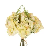 GloboStar® Artificial Garden YELLOW HYDRANGEA BOUQUET 21315 Τεχνητό Διακοσμητικό Μπουκέτο Κίτρινη Ορτανσία Y33cm - Image 2