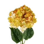 GloboStar® Artificial Garden YELLOW HYDRANGEA BRANCH 21317 Τεχνητό Διακοσμητικό Κλαδί Κίτρινη Ορτανσία Y65cm - Image 2