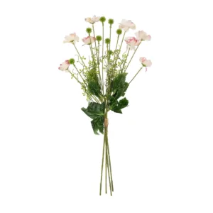GloboStar® Artificial Garden PINK CANAION FLOWER BOUQUET 21327 Τεχνητό Διακοσμητικό Μπουκέτο Ροζ Κάννα Y60cm