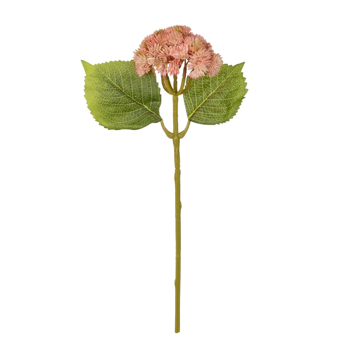 GloboStar® Artificial Garden PINK SEDUM BRANCH 21337 Τεχνητό Διακοσμητικό Κλαδί Ροζ Σέδο Y38cm