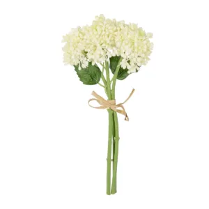 GloboStar® Artificial Garden WHITE HYACINTH BOUQUET 21351 Τεχνητό Διακοσμητικό Μπουκέτο Λευκός Υάκυνθος Y30cm