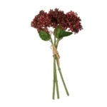 GloboStar® Artificial Garden RED HYACINTH BOUQUET 21353 Τεχνητό Διακοσμητικό Μπουκέτο Κόκκινος Υάκυνθος Y30cm