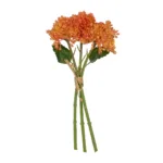 GloboStar® Artificial Garden ORANGE HYACINTH BOUQUET 21357 Τεχνητό Διακοσμητικό Μπουκέτο Πορτοκαλί Υάκυνθος Y30cm
