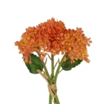 GloboStar® Artificial Garden ORANGE HYACINTH BOUQUET 21357 Τεχνητό Διακοσμητικό Μπουκέτο Πορτοκαλί Υάκυνθος Y30cm - Image 2