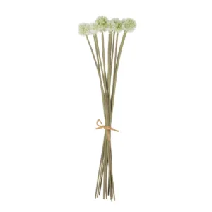 GloboStar® Artificial Garden WHITE DANDELION BOUQET 21358 Τεχνητό Διακοσμητικό Ταραξάκο Μπουκέτο Y54cm