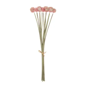 GloboStar® Artificial Garden PINK DANDELION BOUQET 21359 Τεχνητό Διακοσμητικό Ταραξάκο Μπουκέτο Y54cm