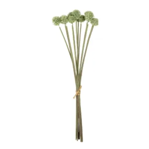 GloboStar® Artificial Garden PALE GREEN DANDELION BOUQET 21362 Τεχνητό Διακοσμητικό Ταραξάκο Μπουκέτο Y54cm