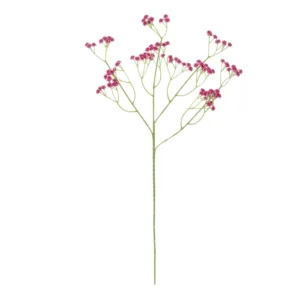 GloboStar® Artificial Garden PINK BRANCH BABY BREATH 21368 Τεχνητό Διακοσμητικό Κλαδί Ροζ Γυψοφίλης Y53cm