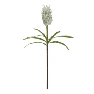 GloboStar® Artificial Garden WHITE STUPA FRUIT BRANCH 21374 Τεχνητό Διακοσμητικό Κλαδί Στίπα Y69cm